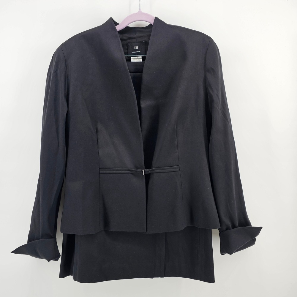 Doncaster Collection Skirt Suit Women Tailored Jacket 10 Skirt 6 Black Italian